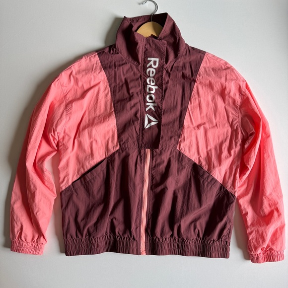 Reebok Focus Track Jacket Windbreaker Full Zip Front Flap Women’s Size Medium - Picture 1 of 11